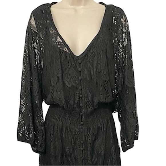 City Chic NWT Divine Creation Lace Maxi Dress Plus Size Black - Picture 6 of 17